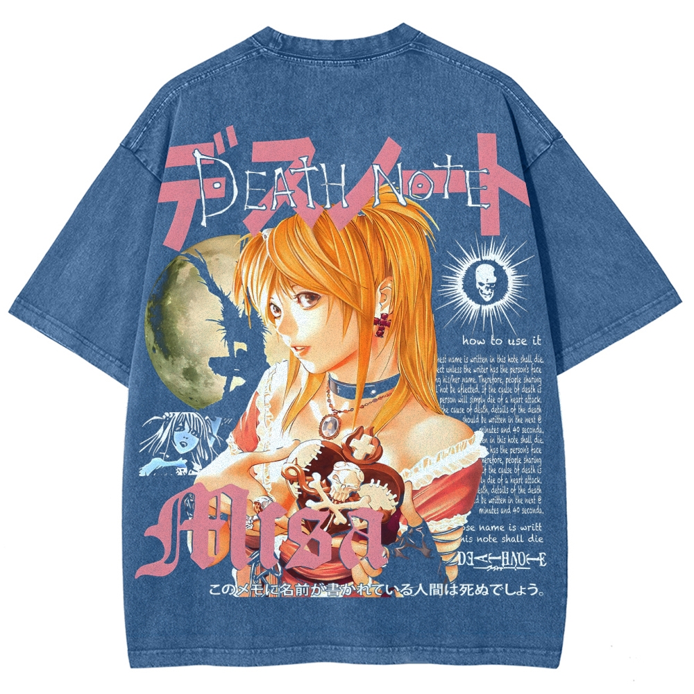 Death Note Misa Unisex Fit Washed T-Shirt 2504014321