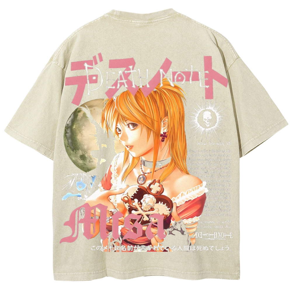 Death Note Misa Unisex Fit Washed T-Shirt 2504014321
