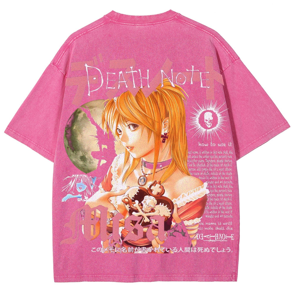 Death Note Misa Unisex Fit Washed T-Shirt 2504014321