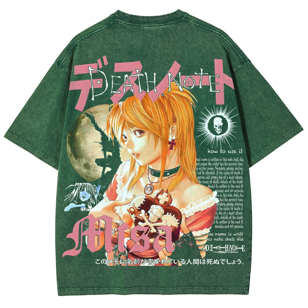 Death Note Misa Unisex Fit Washed T-Shirt 2504014321