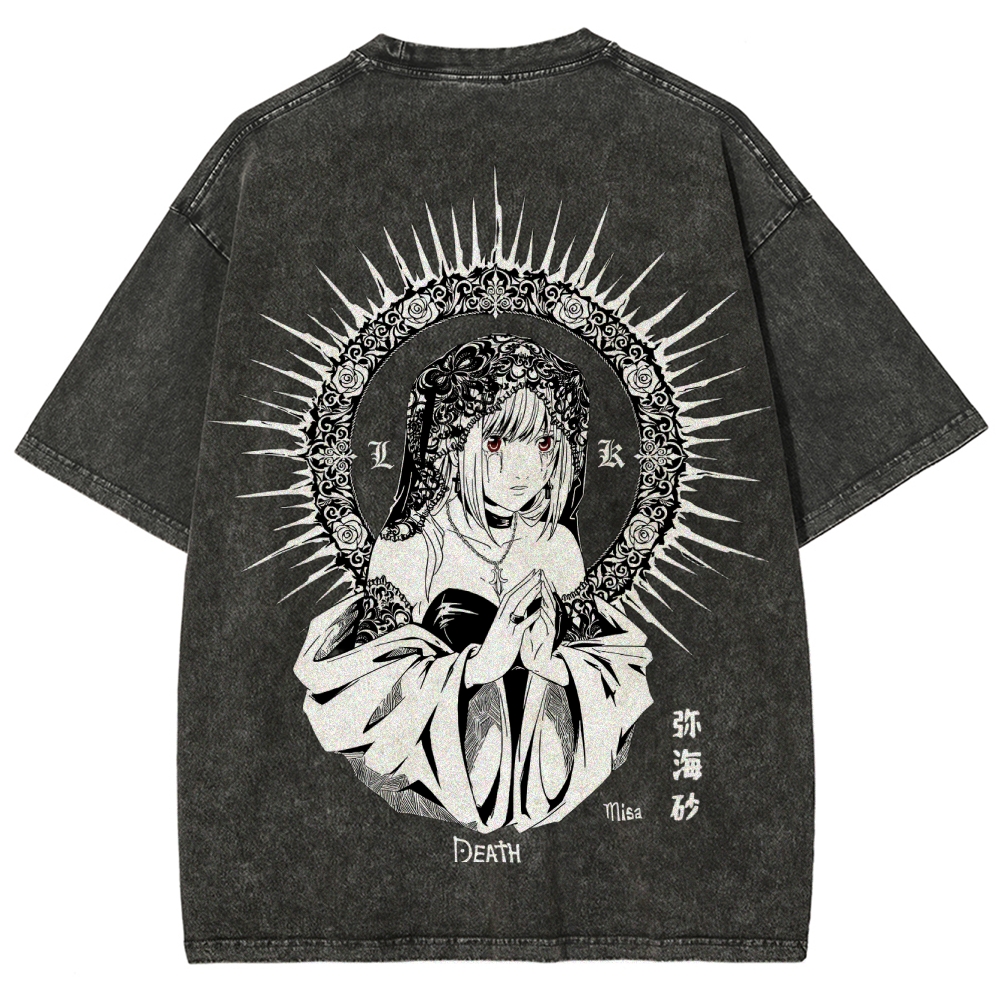 Death Note Misa Unisex Fit Washed T-Shirt 2505001218