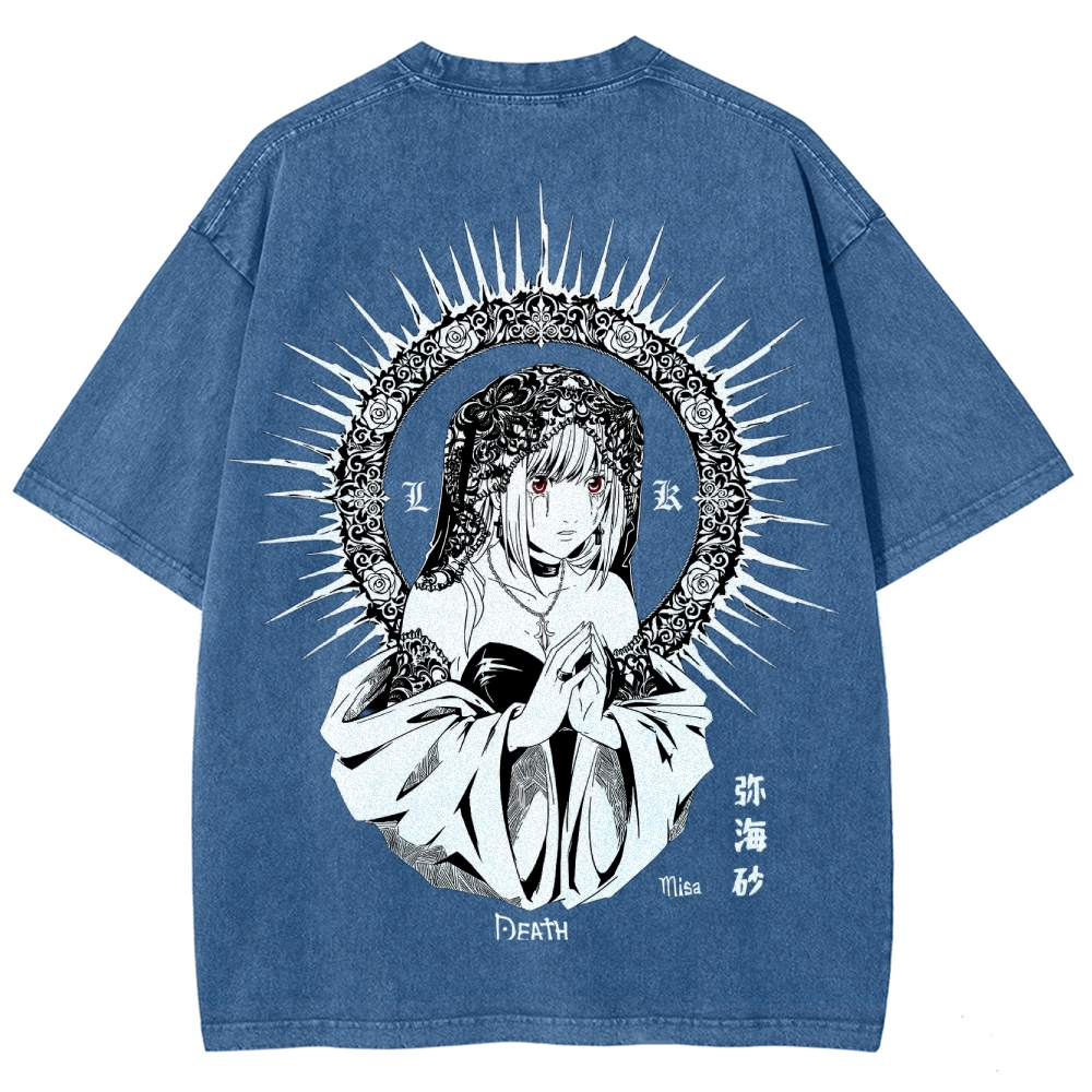 Death Note Misa Unisex Fit Washed T-Shirt 2505001218