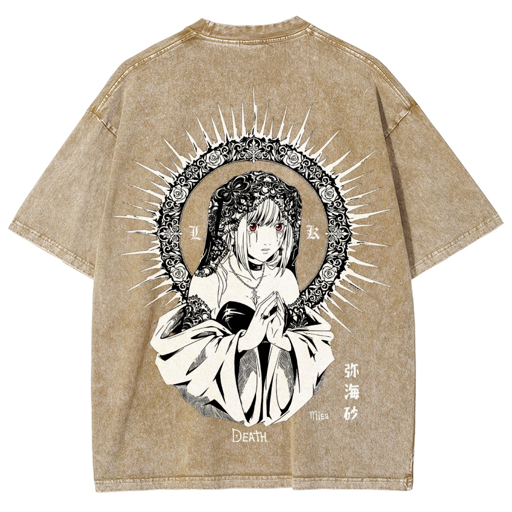 Death Note Misa Unisex Fit Washed T-Shirt 2505001218