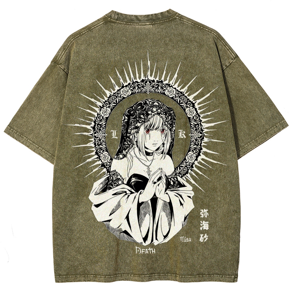 Death Note Misa Unisex Fit Washed T-Shirt 2505001218