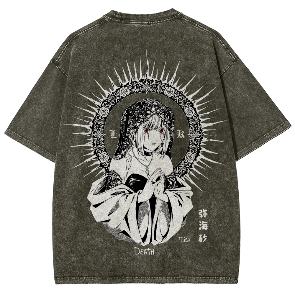 Death Note Misa Unisex Fit Washed T-Shirt 2505001218