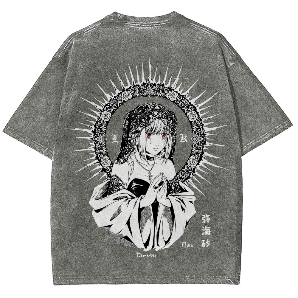 Death Note Misa Unisex Fit Washed T-Shirt 2505001218