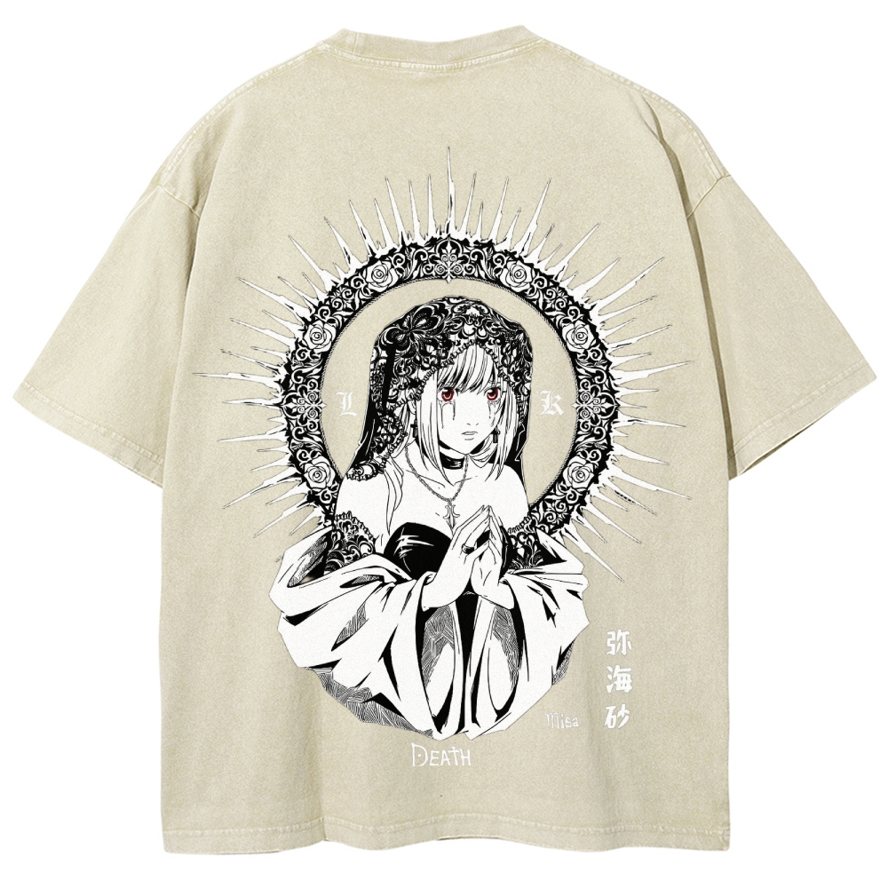 Death Note Misa Unisex Fit Washed T-Shirt 2505001218
