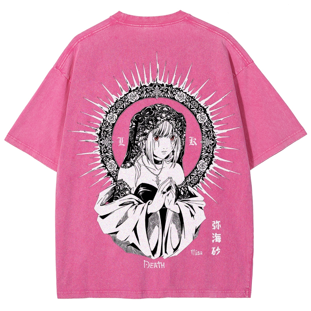 Death Note Misa Unisex Fit Washed T-Shirt 2505001218