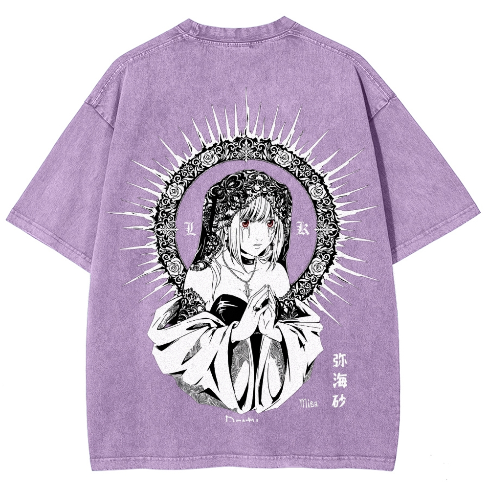 Death Note Misa Unisex Fit Washed T-Shirt 2505001218