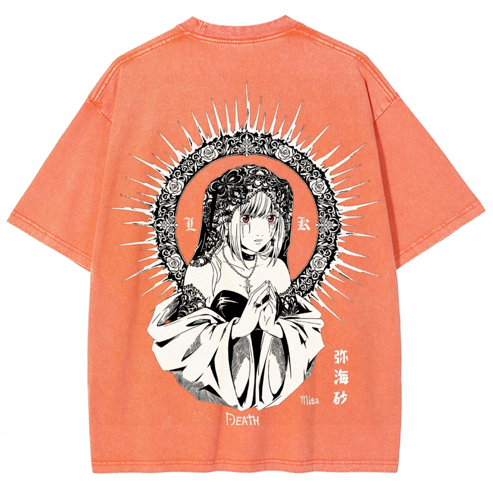 Death Note Misa Unisex Fit Washed T-Shirt 2505001218