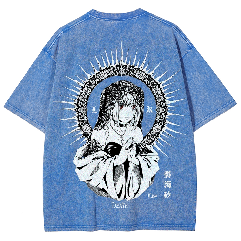 Death Note Misa Unisex Fit Washed T-Shirt 2505001218