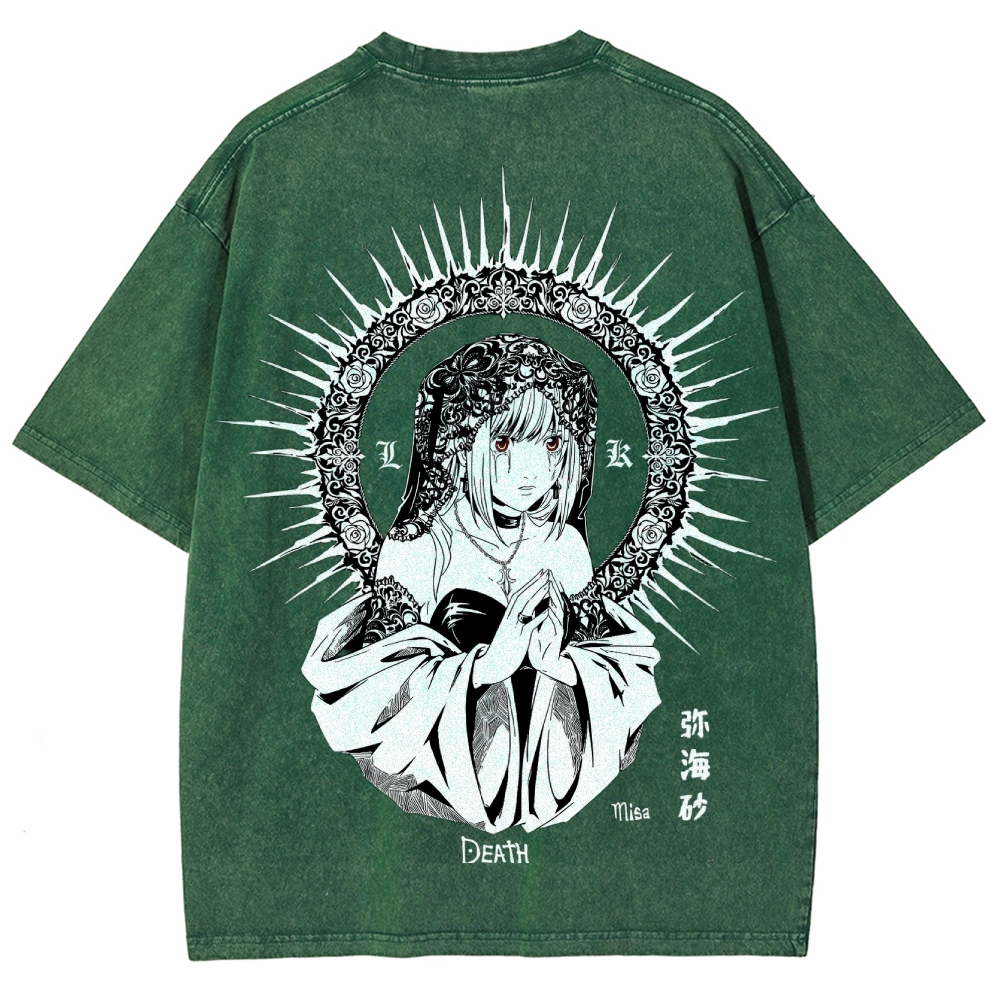 Death Note Misa Unisex Fit Washed T-Shirt 2505001218