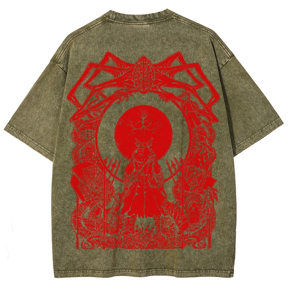 Blood borne Unisex Fit Washed T-Shirt 2505003187