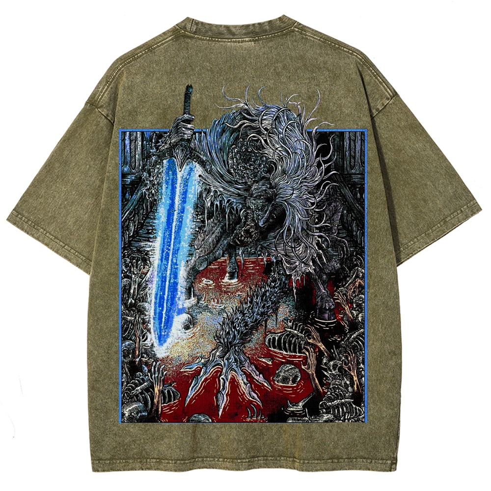 Blood borne Unisex Fit Washed T-Shirt 2505003190