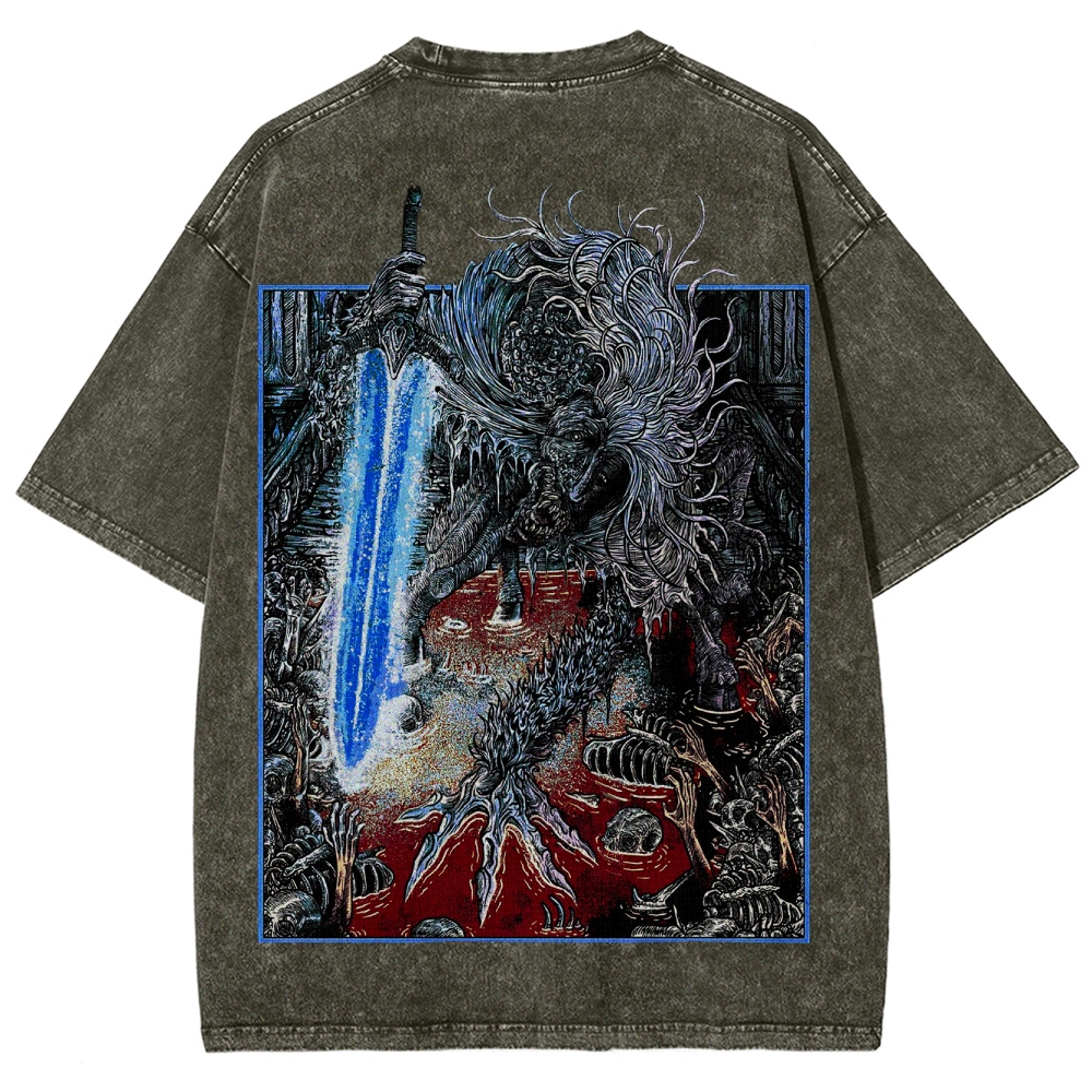 Blood borne Unisex Fit Washed T-Shirt 2505003190