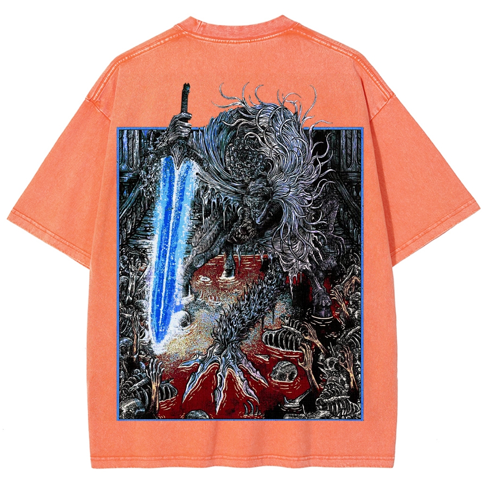 Blood borne Unisex Fit Washed T-Shirt 2505003190