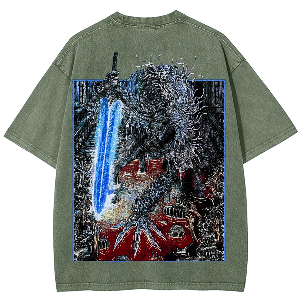 Blood borne Unisex Fit Washed T-Shirt 2505003190