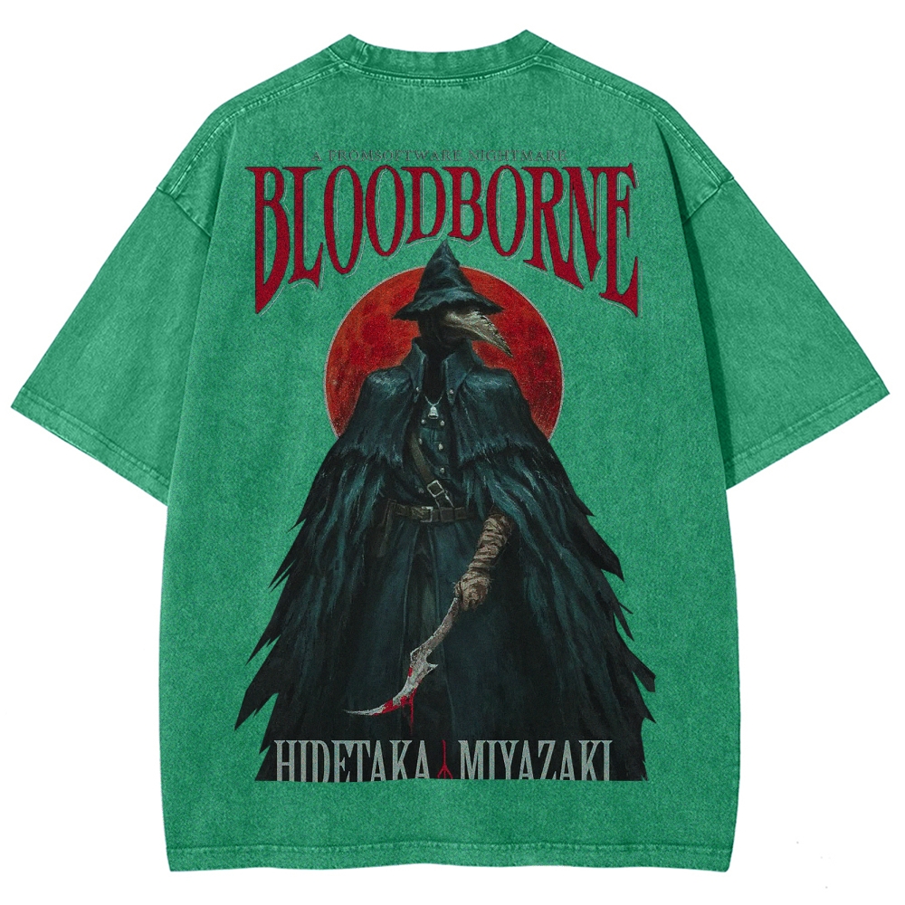 Blood borne Unisex Fit Washed T-Shirt 2505003198