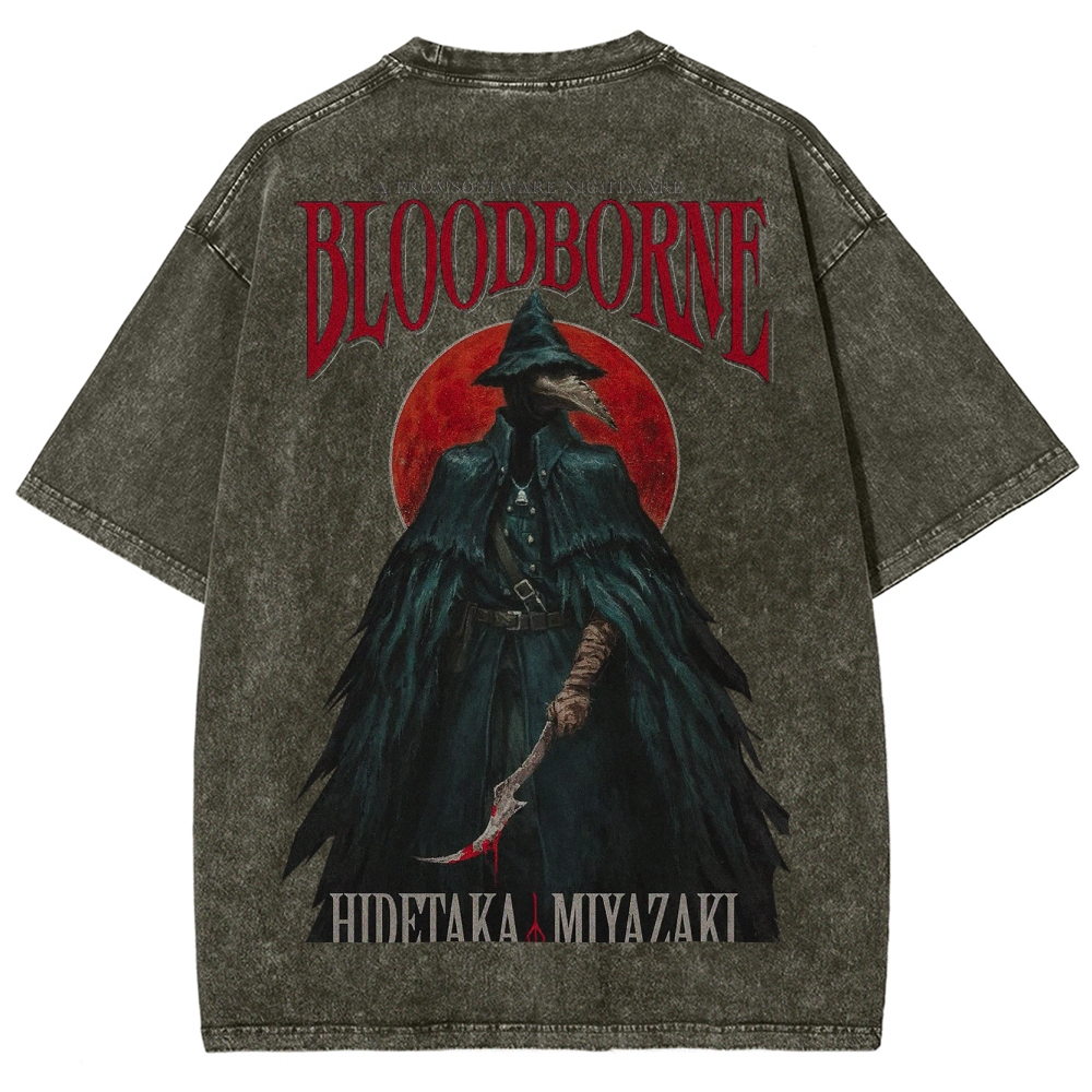 Blood borne Unisex Fit Washed T-Shirt 2505003198