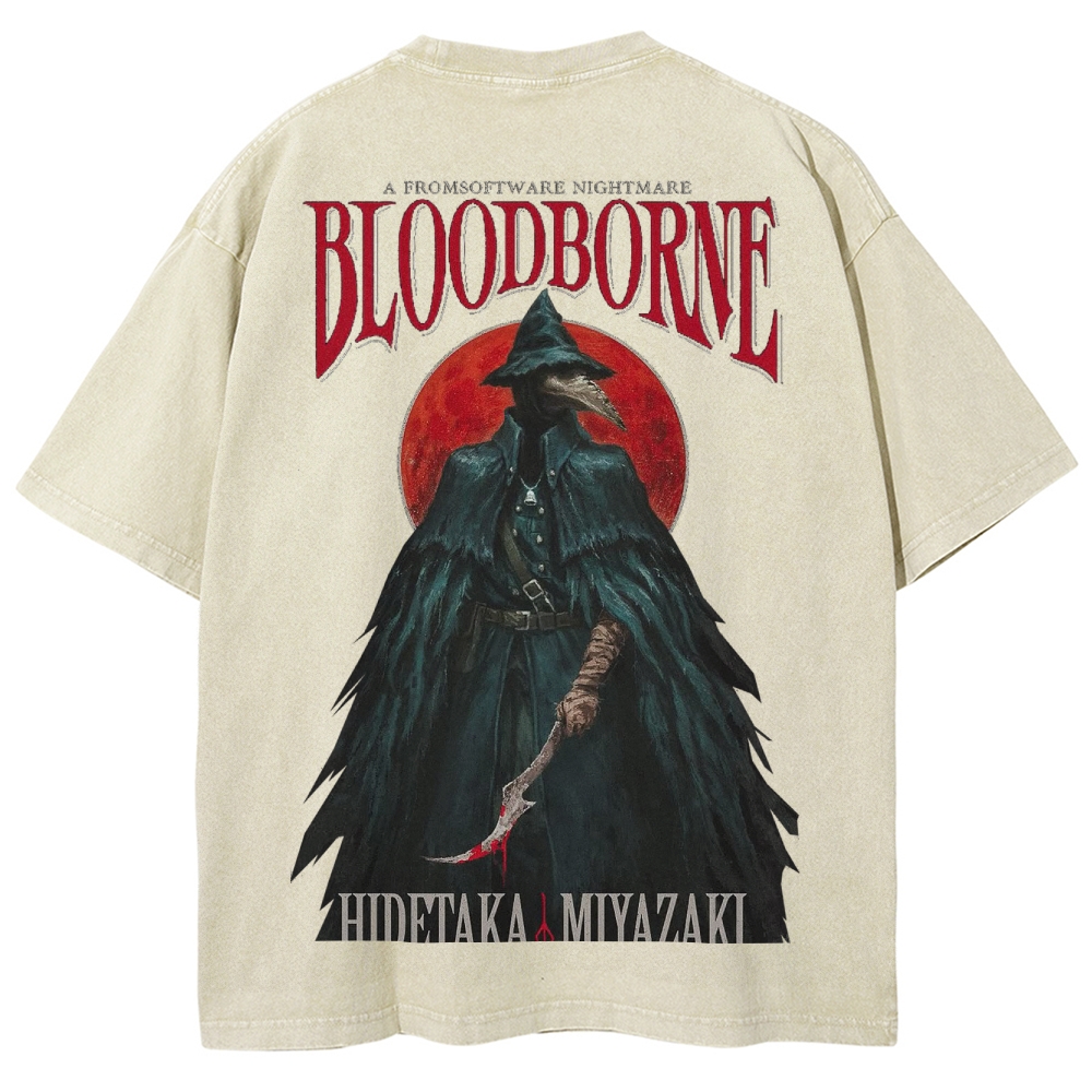 Blood borne Unisex Fit Washed T-Shirt 2505003198