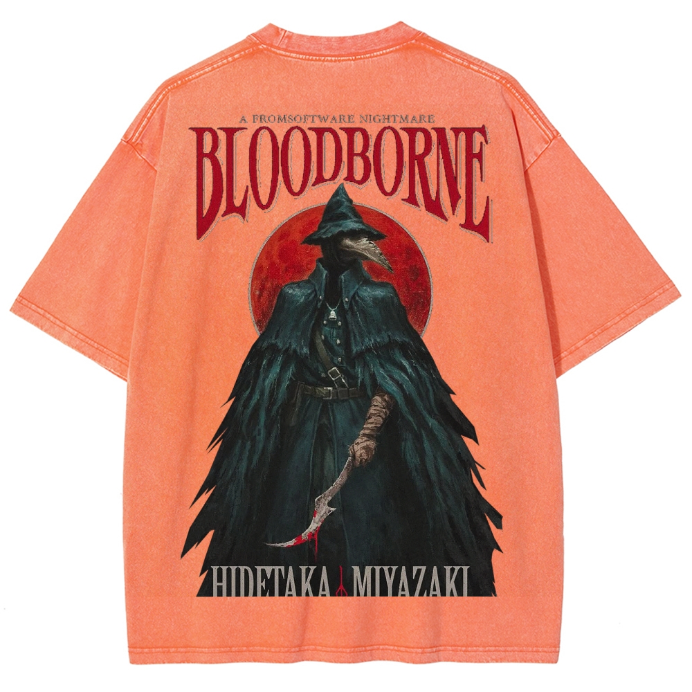 Blood borne Unisex Fit Washed T-Shirt 2505003198