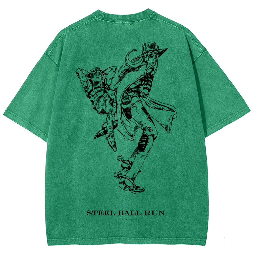 Jojo's Bizarre Adventure Unisex Fit Washed T-Shirt 2505008402