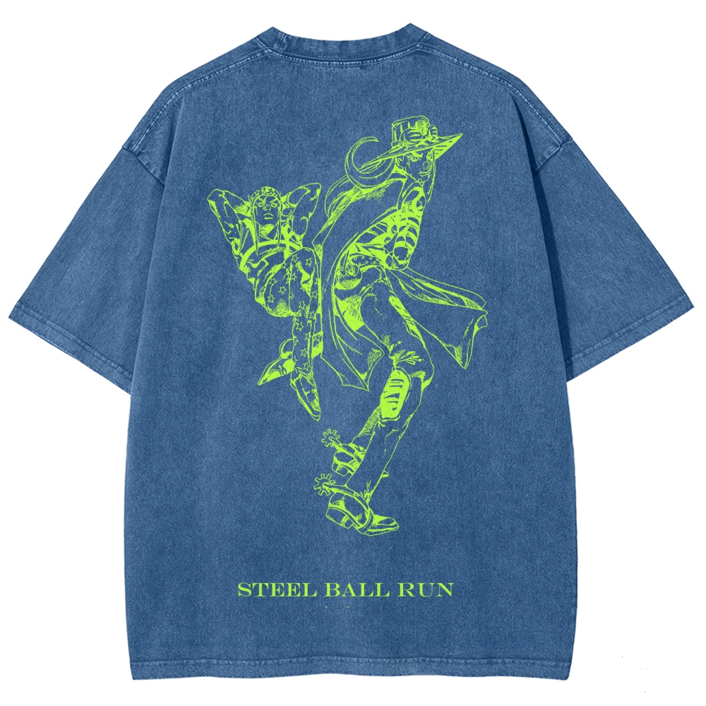 Jojo's Bizarre Adventure Unisex Fit Washed T-Shirt 2505008402