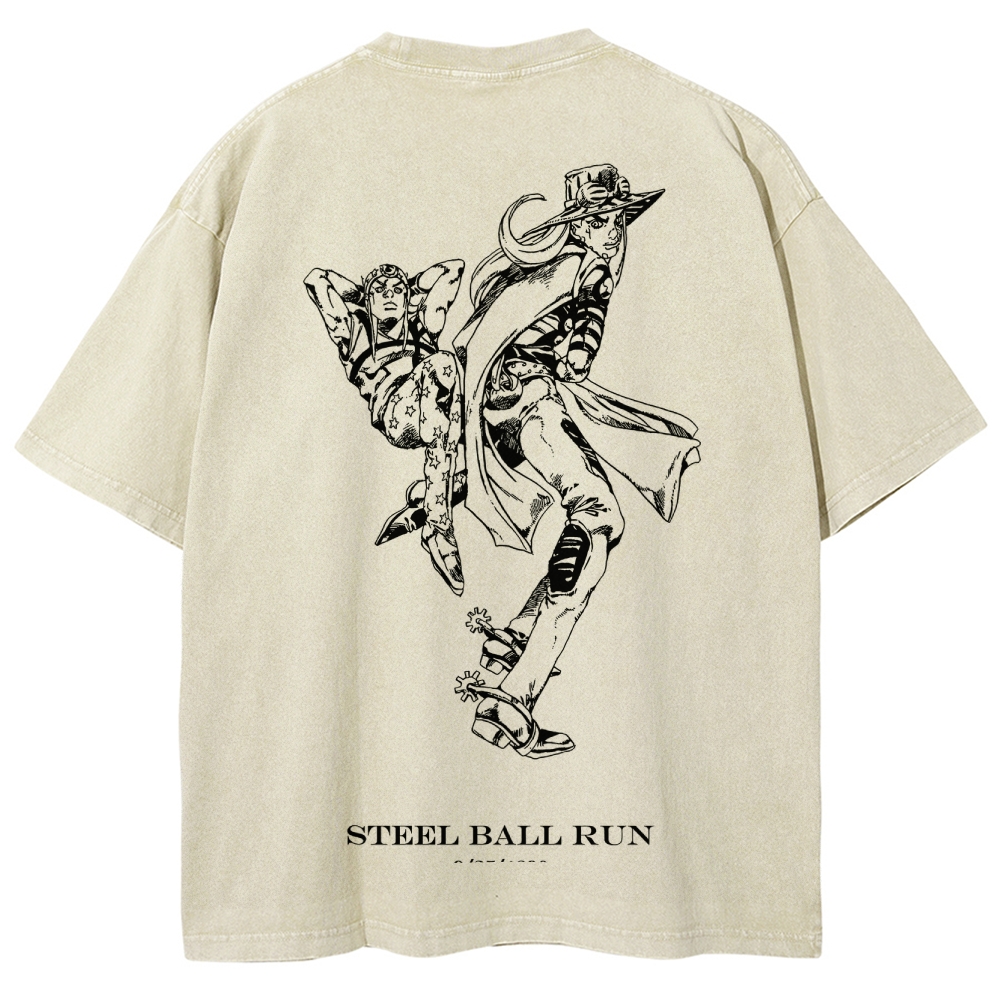 Jojo's Bizarre Adventure Unisex Fit Washed T-Shirt 2505008402