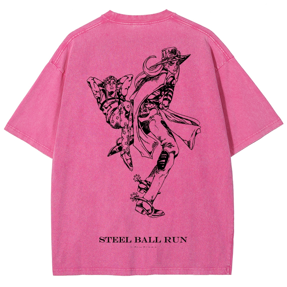 Jojo's Bizarre Adventure Unisex Fit Washed T-Shirt 2505008402