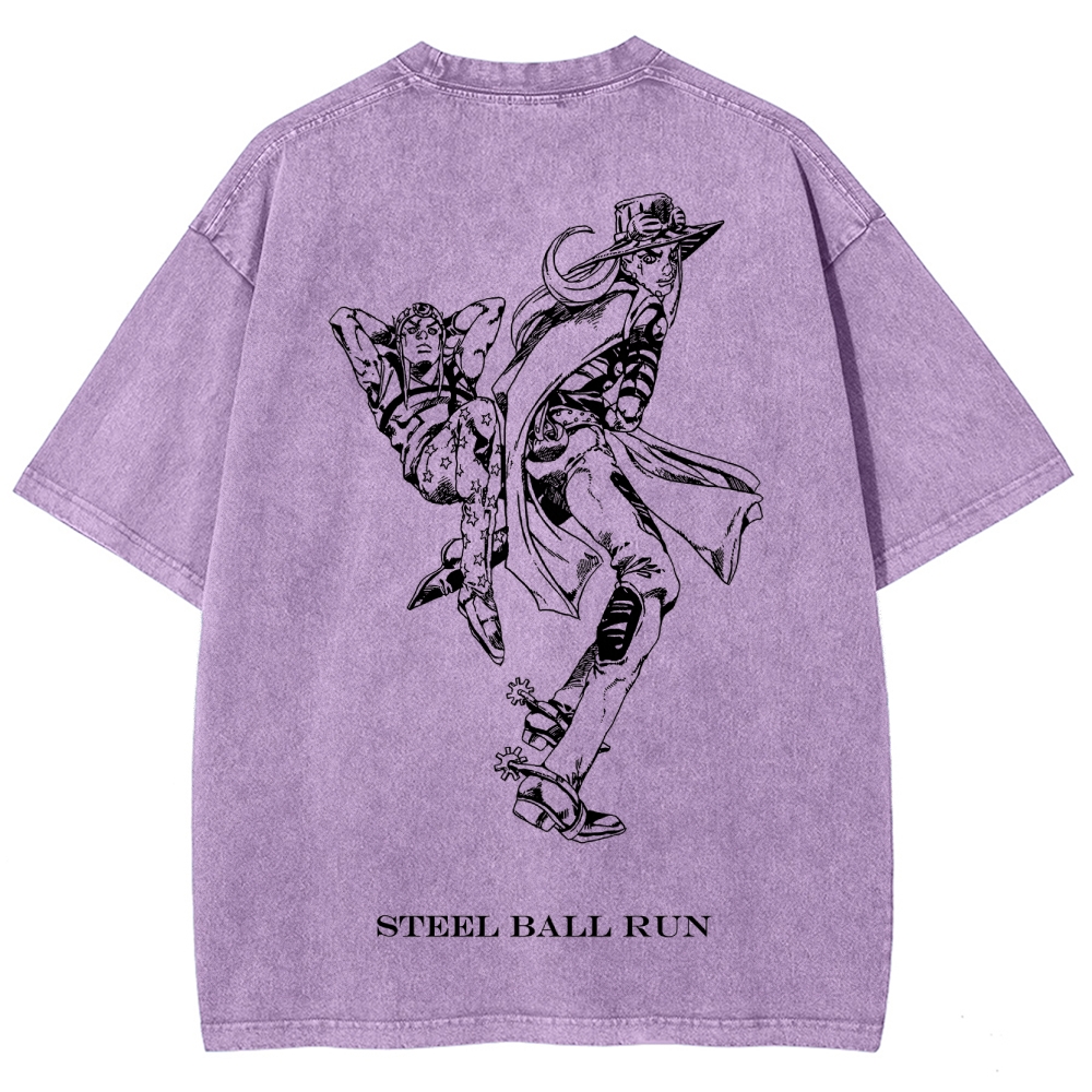 Jojo's Bizarre Adventure Unisex Fit Washed T-Shirt 2505008402