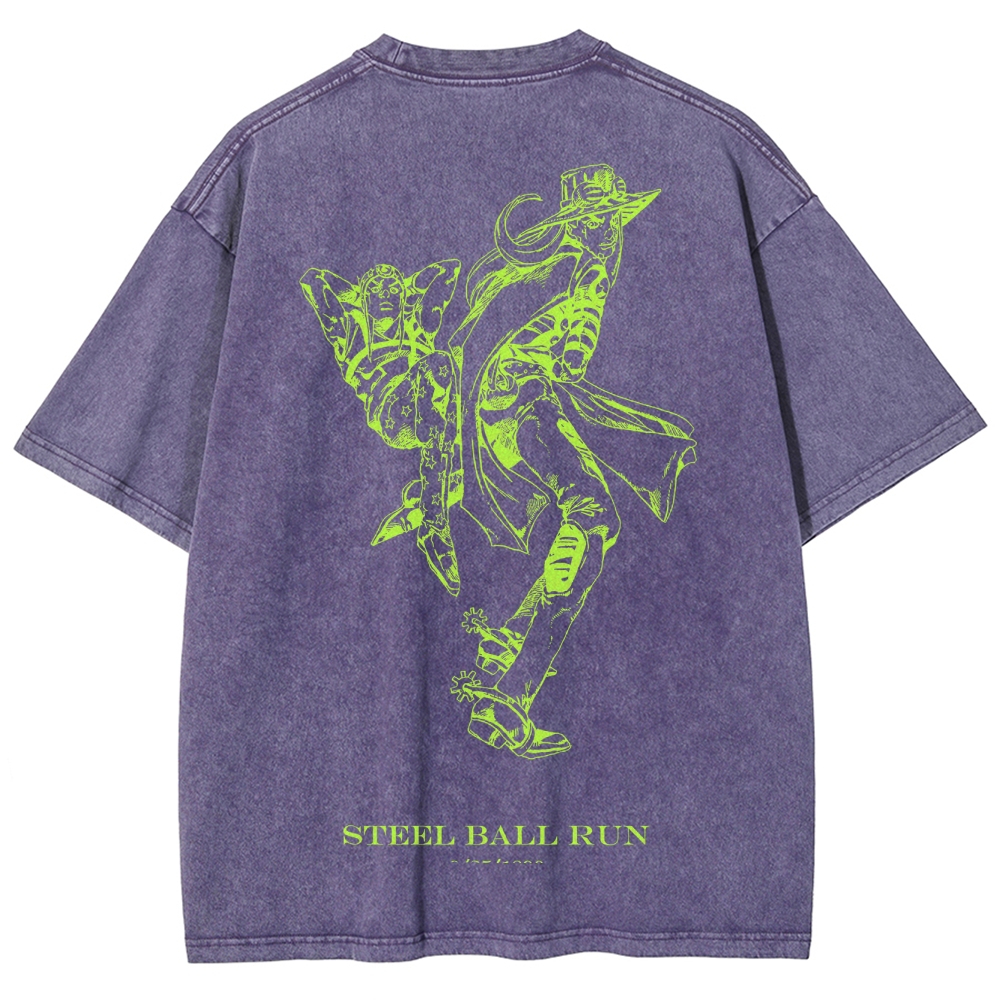 Jojo's Bizarre Adventure Unisex Fit Washed T-Shirt 2505008402