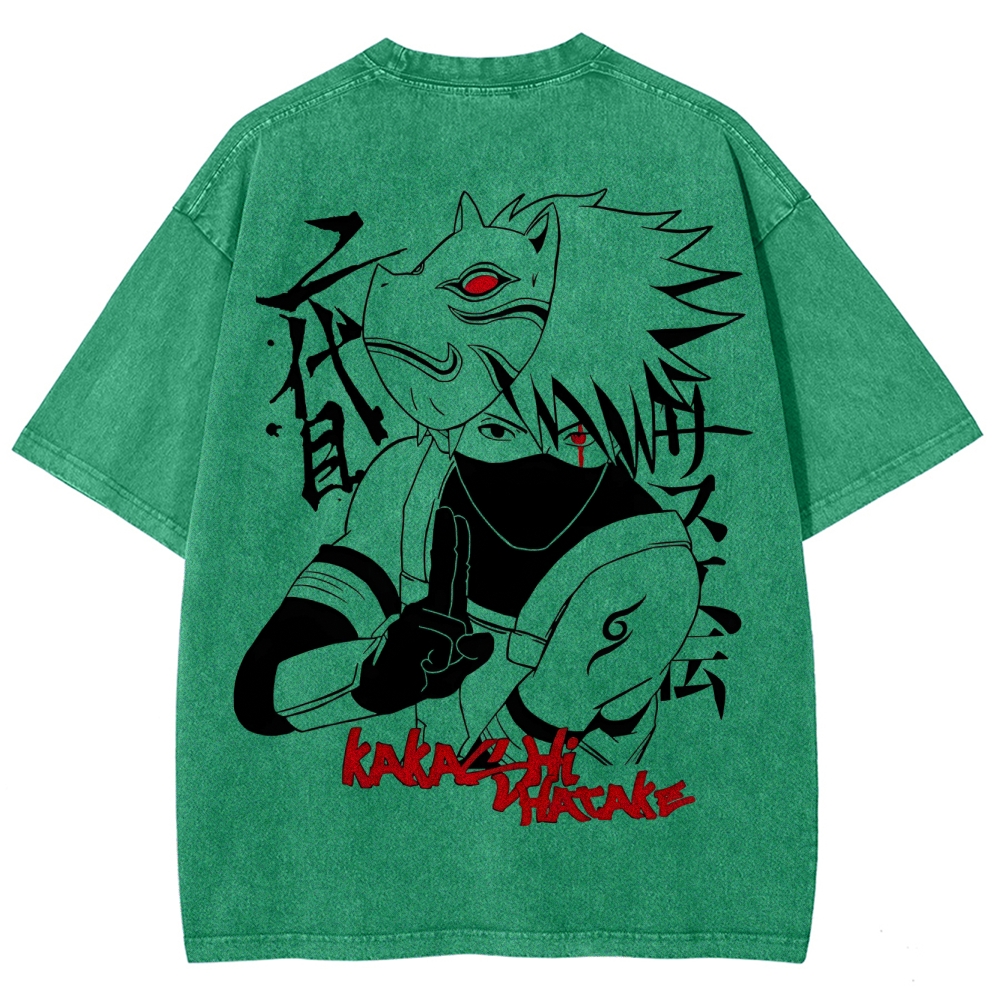 Naturo 𝑲𝒂𝒌𝒂𝒔𝒉𝒊 𝑯𝒂𝒕𝒂𝒌𝒆 Unisex Fit Washed T-Shirt 2505011258