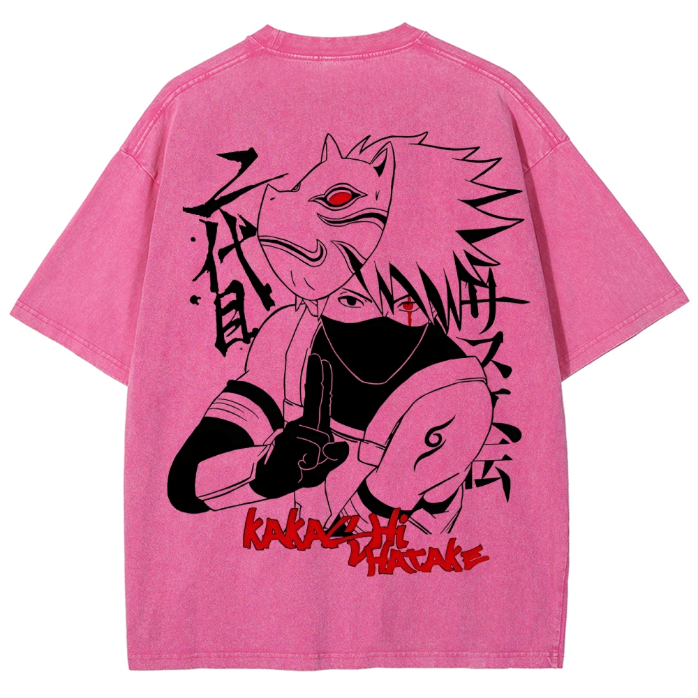 Naturo 𝑲𝒂𝒌𝒂𝒔𝒉𝒊 𝑯𝒂𝒕𝒂𝒌𝒆 Unisex Fit Washed T-Shirt 2505011258