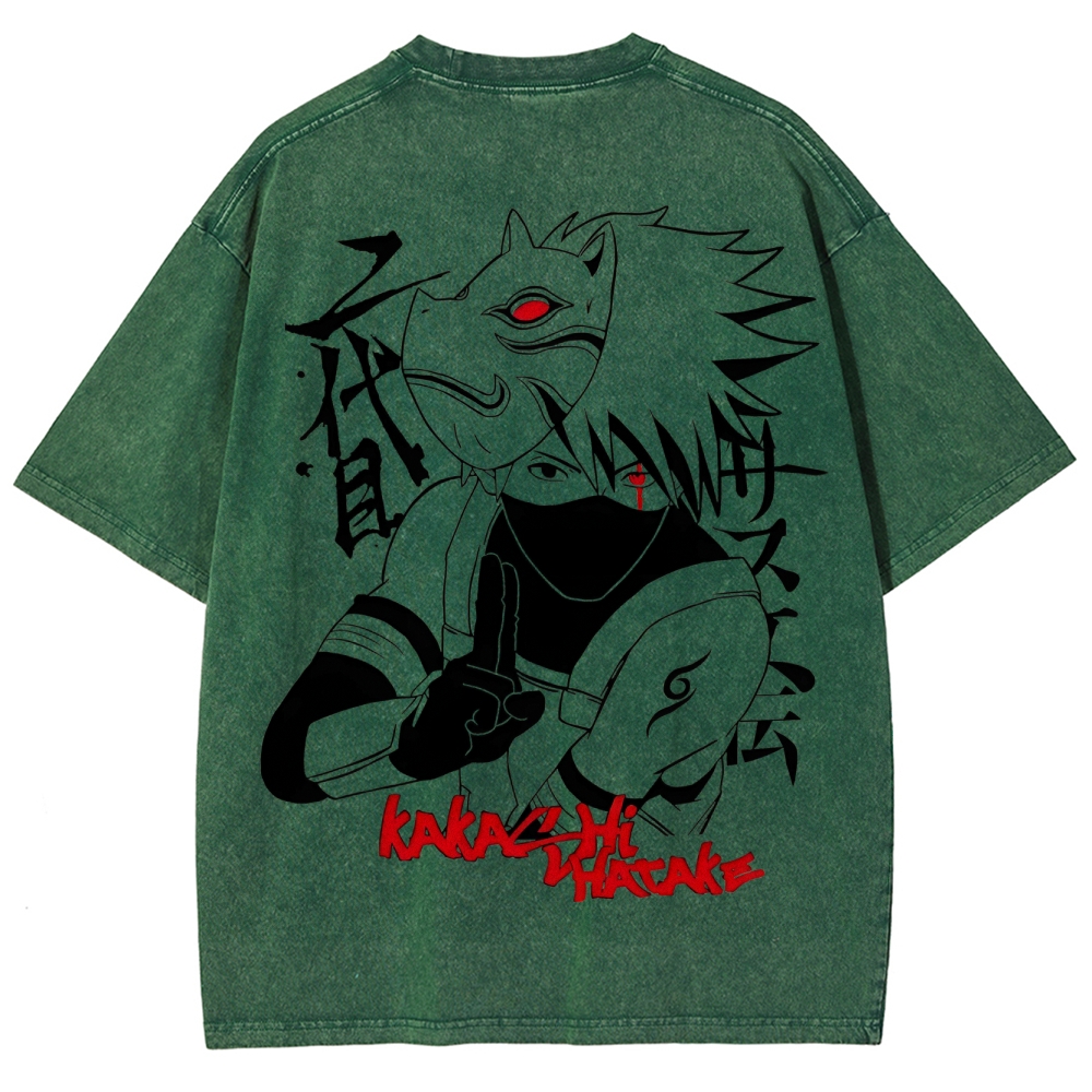 Naturo 𝑲𝒂𝒌𝒂𝒔𝒉𝒊 𝑯𝒂𝒕𝒂𝒌𝒆 Unisex Fit Washed T-Shirt 2505011258