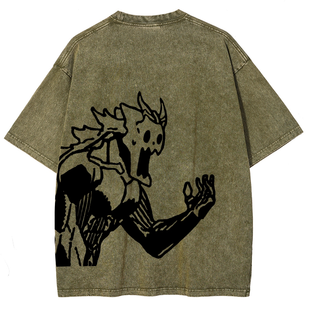 Kaiju No.8 Vintage Unisex Fit Washed T-Shirt 2505016571