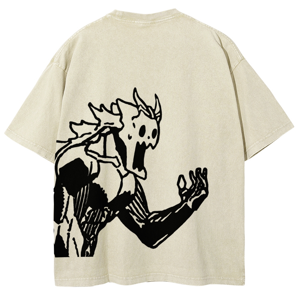 Kaiju No.8 Vintage Unisex Fit Washed T-Shirt 2505016571