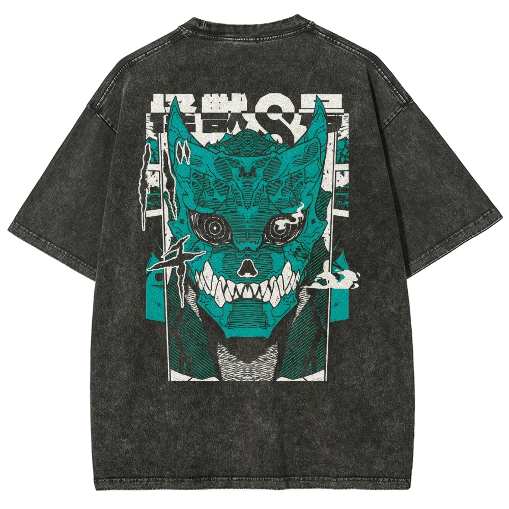 Kaiju No.8 Vintage Unisex Fit Washed T-Shirt 2505016598