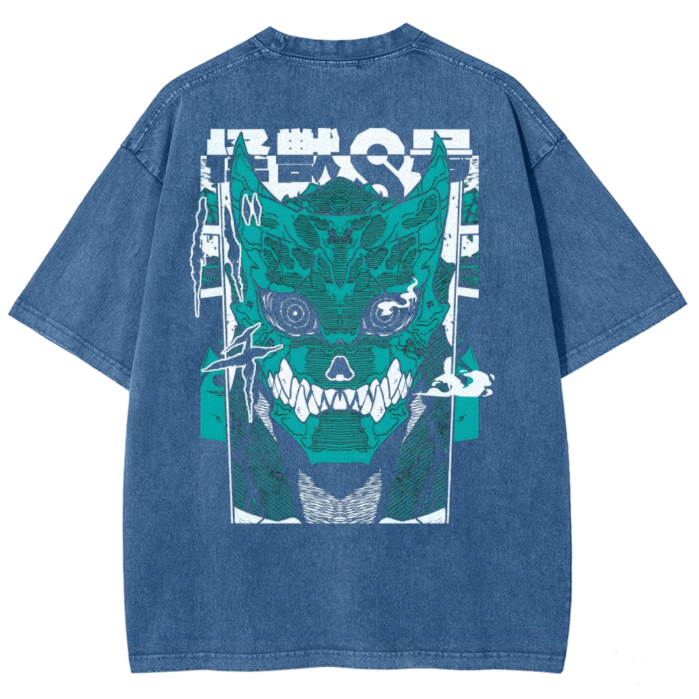 Kaiju No.8 Vintage Unisex Fit Washed T-Shirt 2505016598