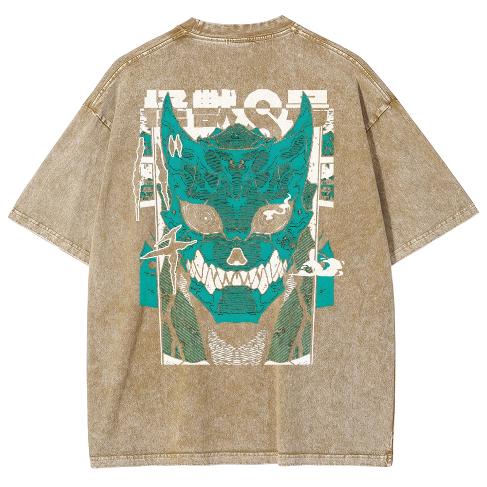 Kaiju No.8 Vintage Unisex Fit Washed T-Shirt 2505016598