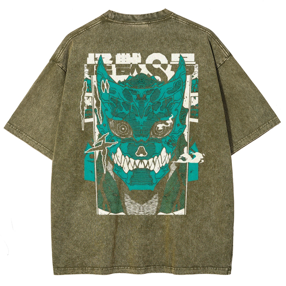 Kaiju No.8 Vintage Unisex Fit Washed T-Shirt 2505016598