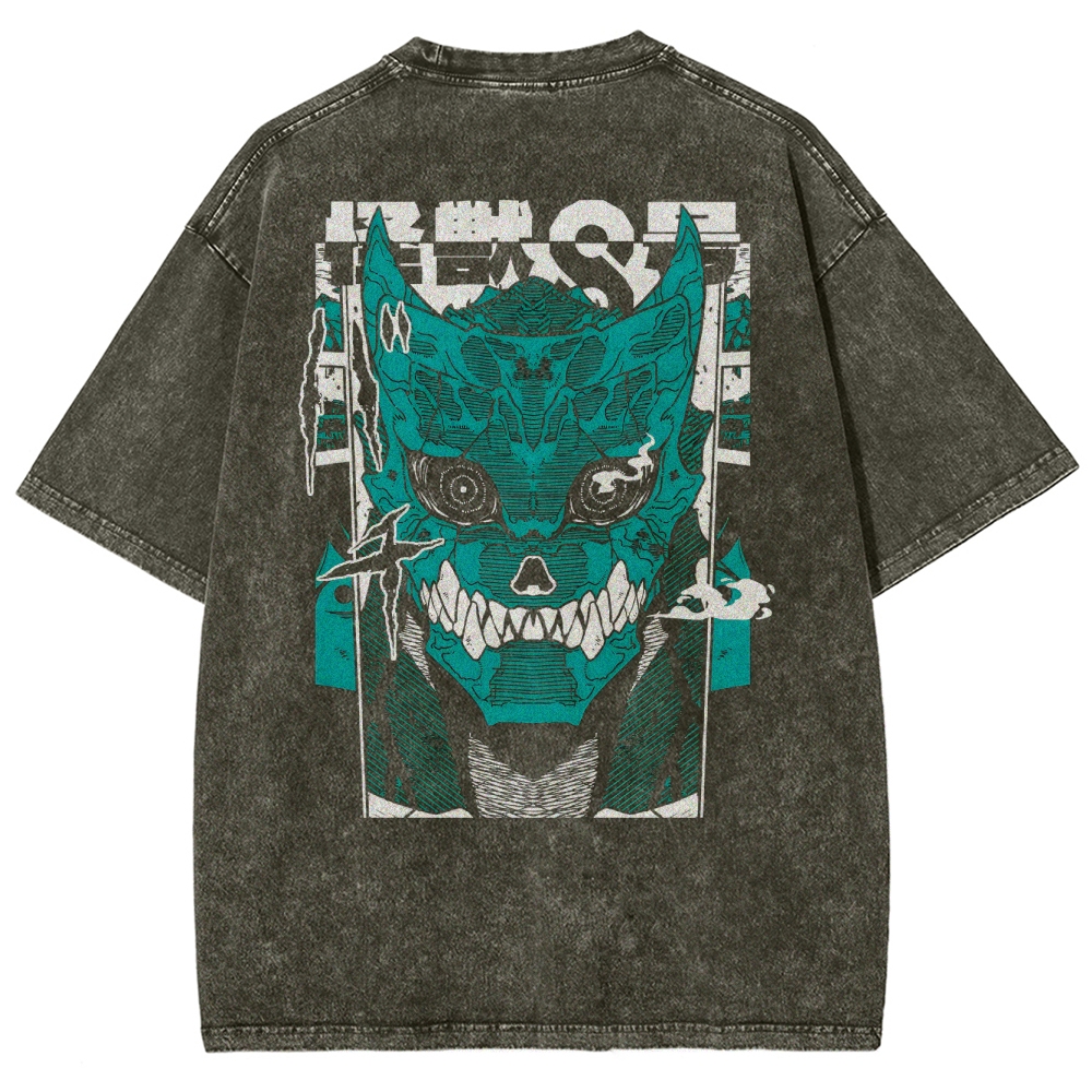 Kaiju No.8 Vintage Unisex Fit Washed T-Shirt 2505016598