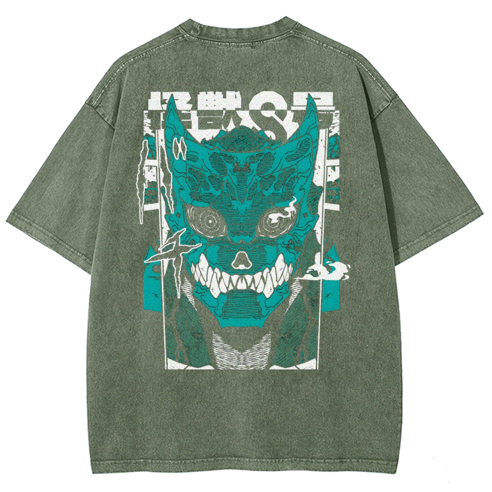 Kaiju No.8 Vintage Unisex Fit Washed T-Shirt 2505016598