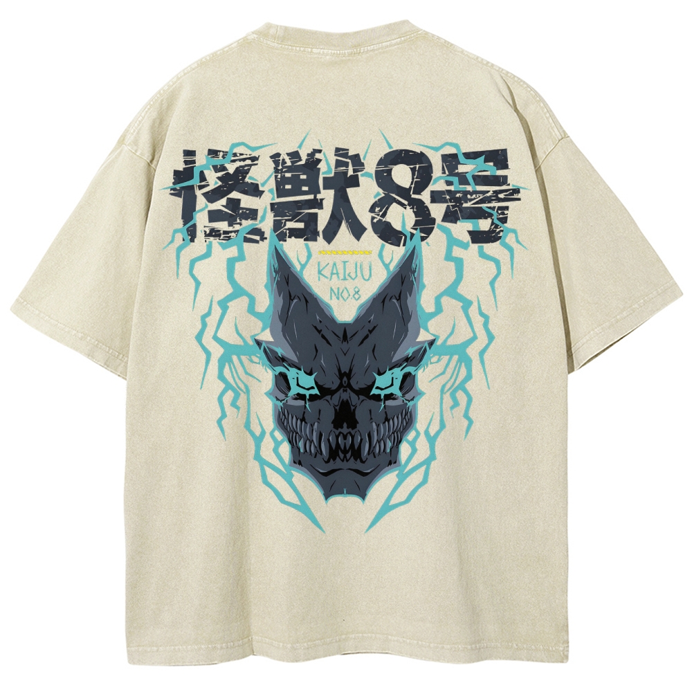 Kaiju No.8 Vintage Unisex Fit Washed T-Shirt 2505016606