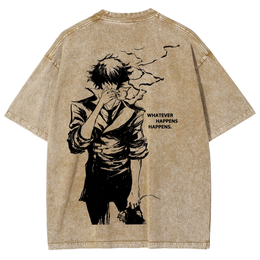 Cowboy Bebop Vintage Unisex Fit Washed T-Shirt 2505017632