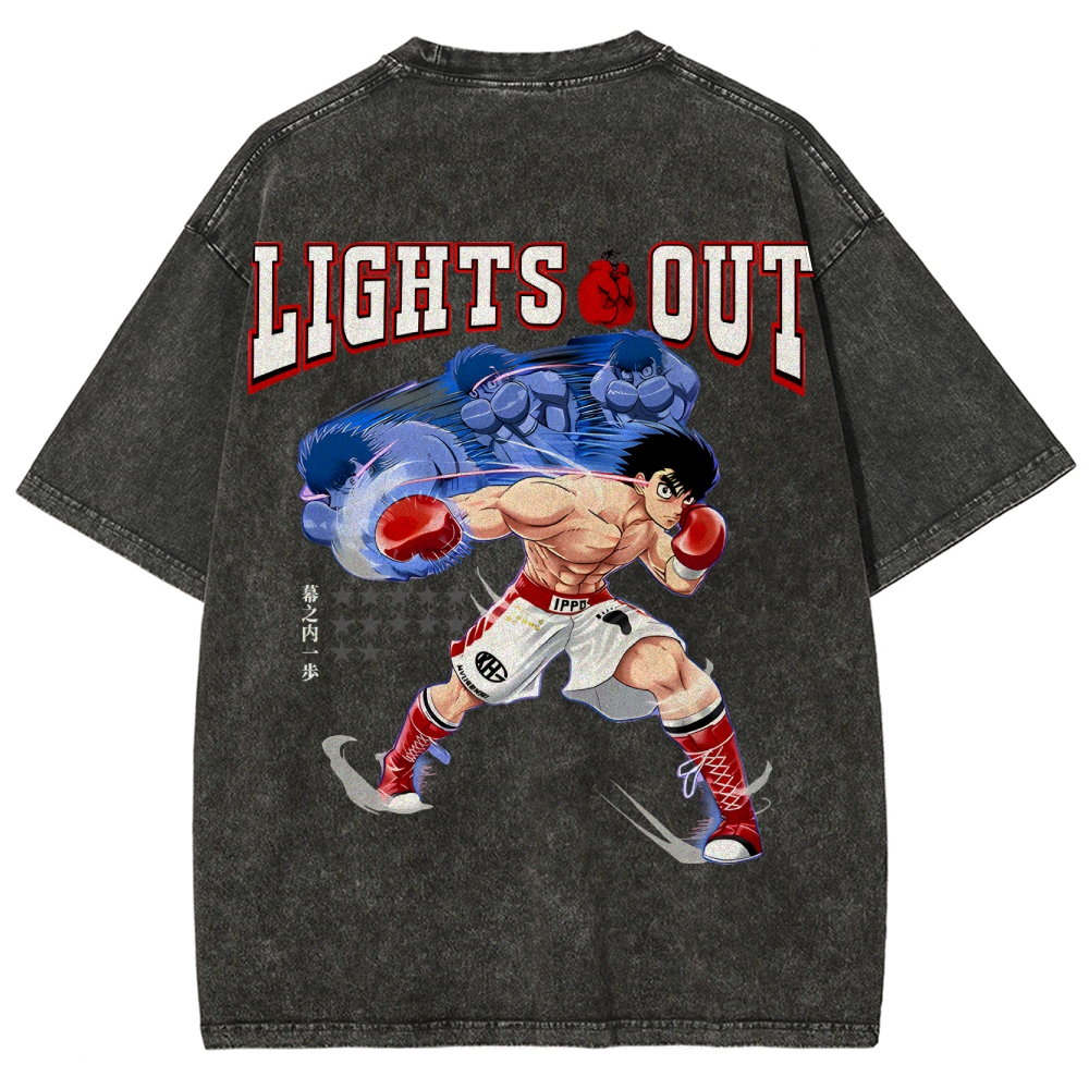 Hajime no Ippo Unisex Fit Washed T-Shirt 2506006897