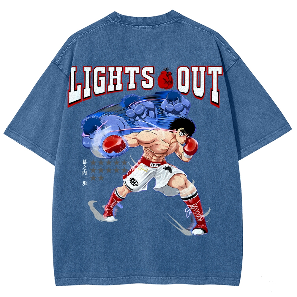 Hajime no Ippo Unisex Fit Washed T-Shirt 2506006897