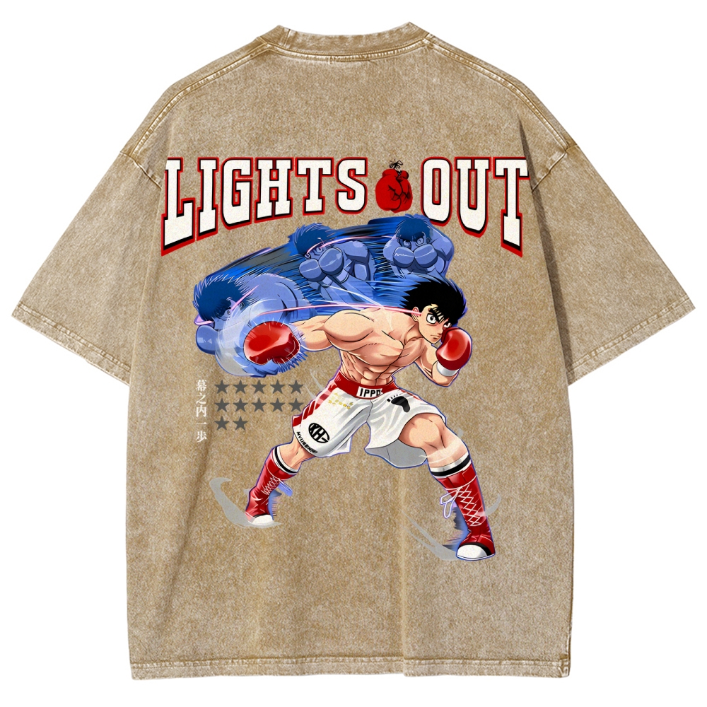 Hajime no Ippo Unisex Fit Washed T-Shirt 2506006897