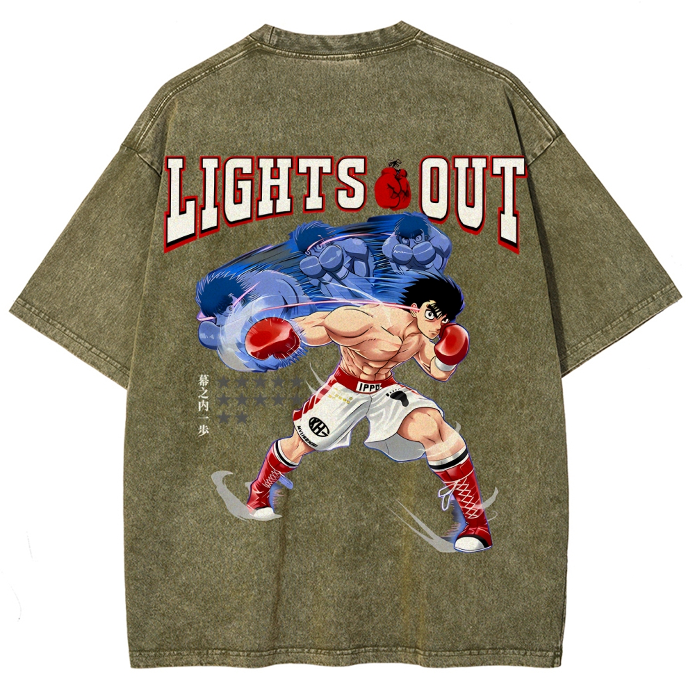 Hajime no Ippo Unisex Fit Washed T-Shirt 2506006897