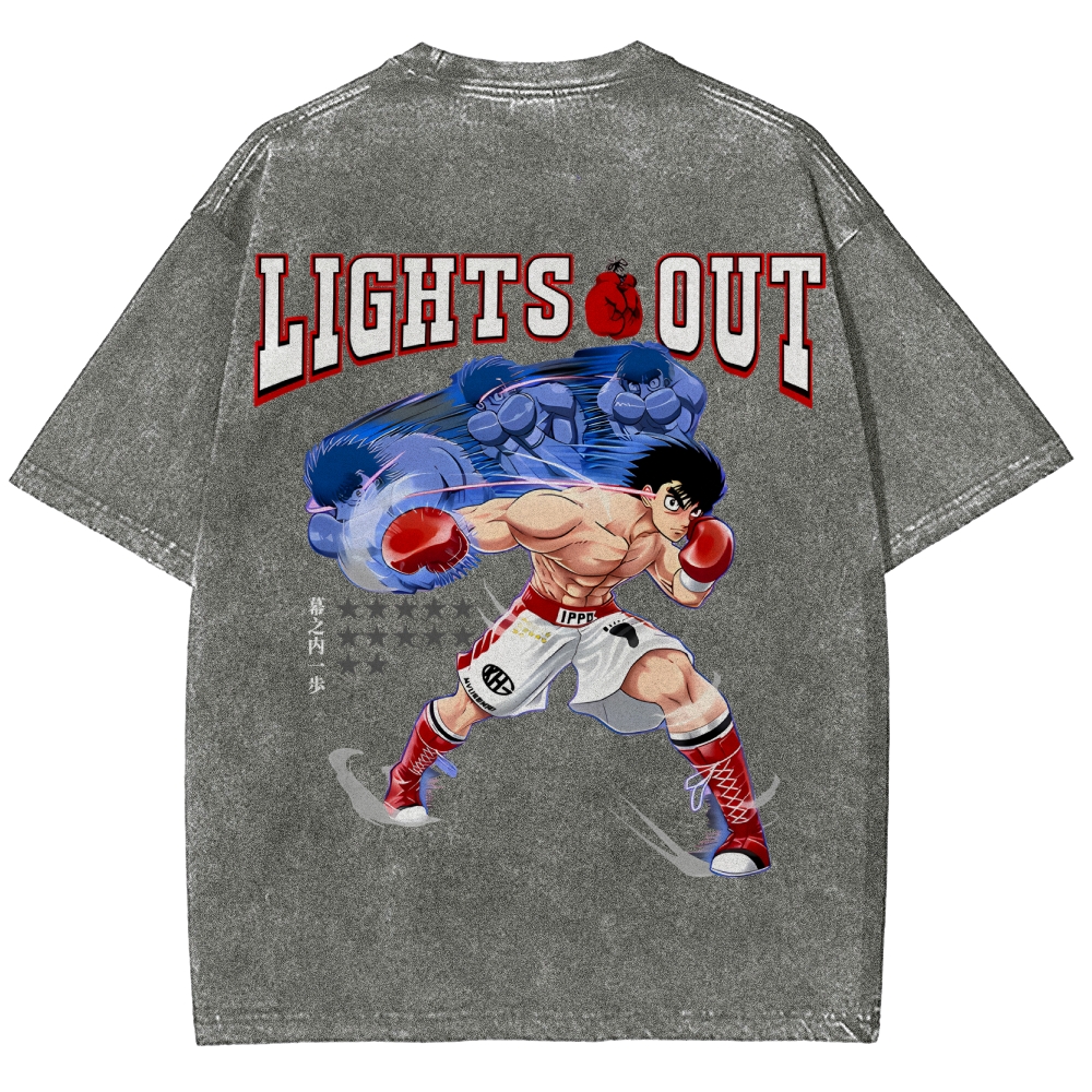 Hajime no Ippo Unisex Fit Washed T-Shirt 2506006897