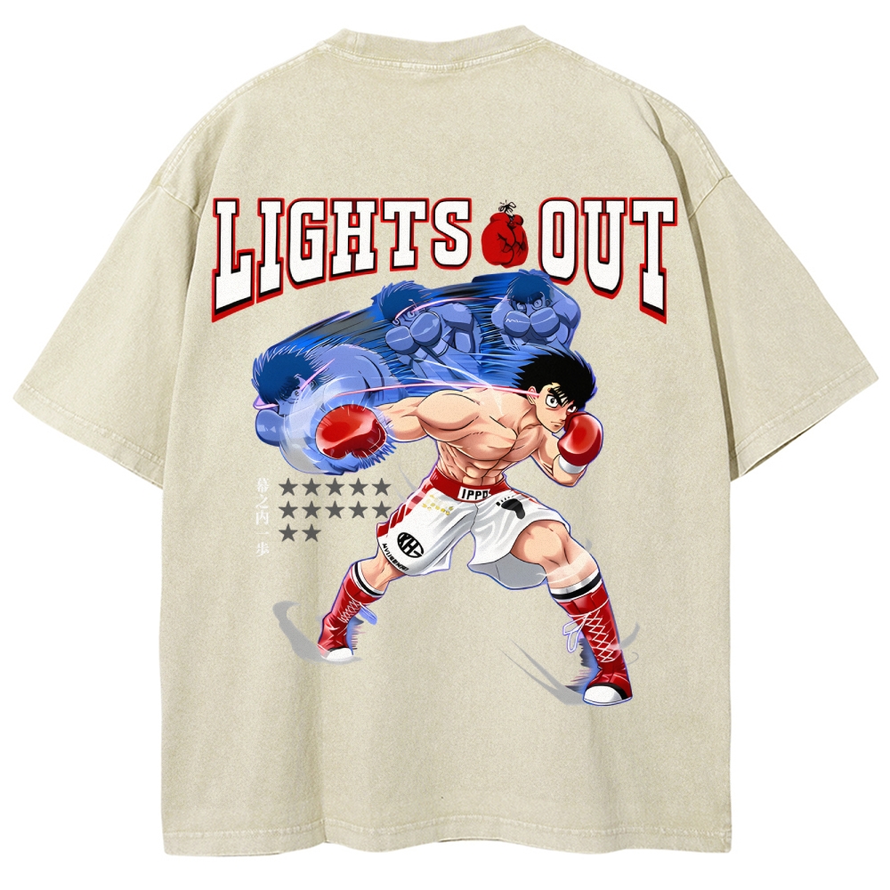 Hajime no Ippo Unisex Fit Washed T-Shirt 2506006897